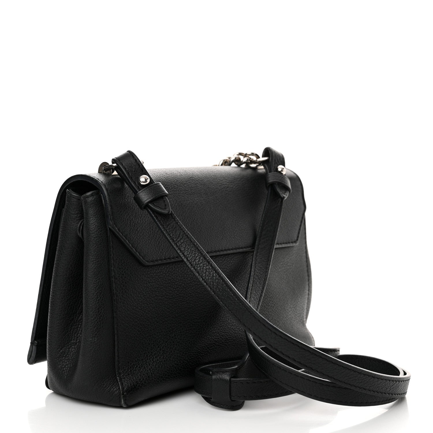 Louis Vuitton Calfskin Lockme II Chain Bag BB Black 3 of 12