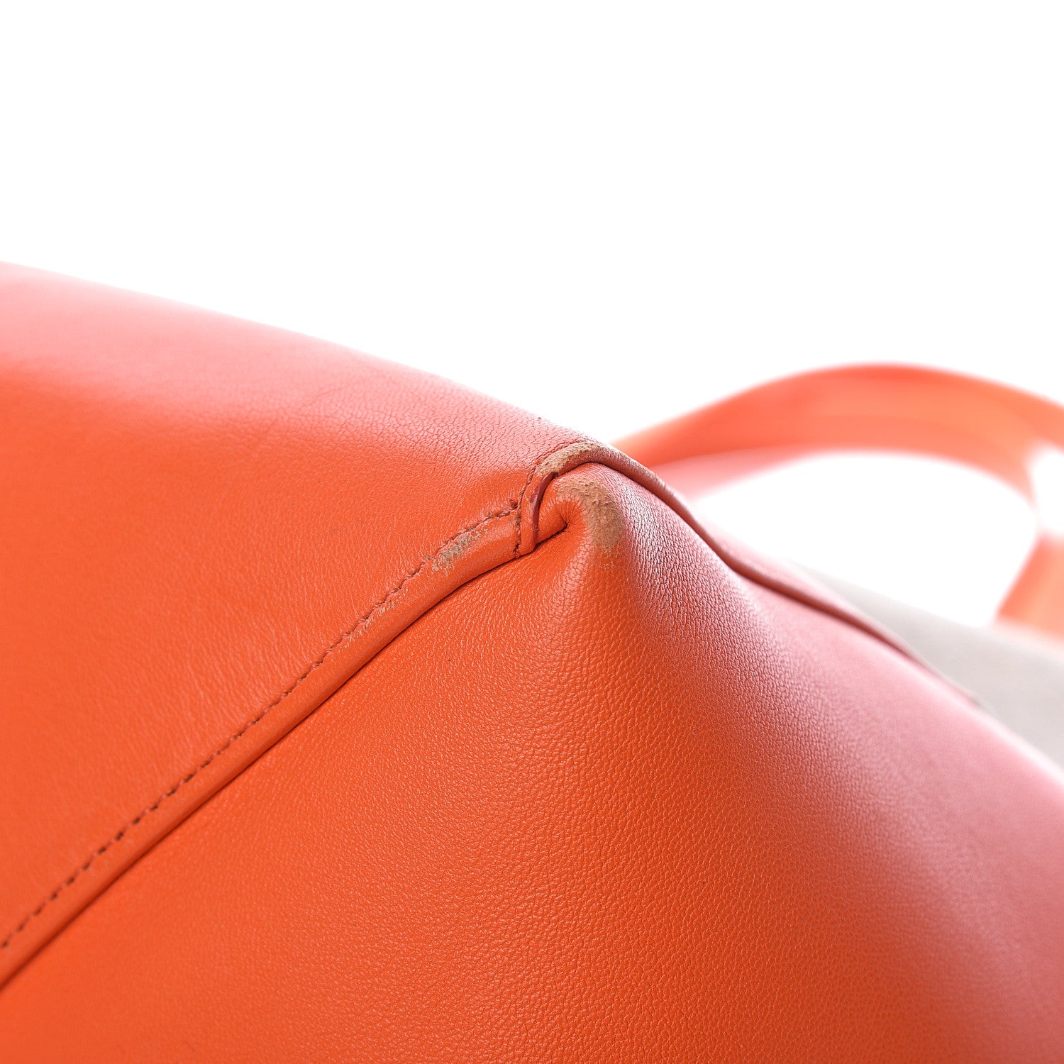 Celine Canvas Lambskin Horizontal Bi-Color Cabas Fluo Orange 13 of 16