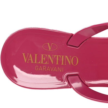 Valentino Garavani PVC Jelly Rockstud Bow Thong Sandals 36 Sweet Pink 7 of 9