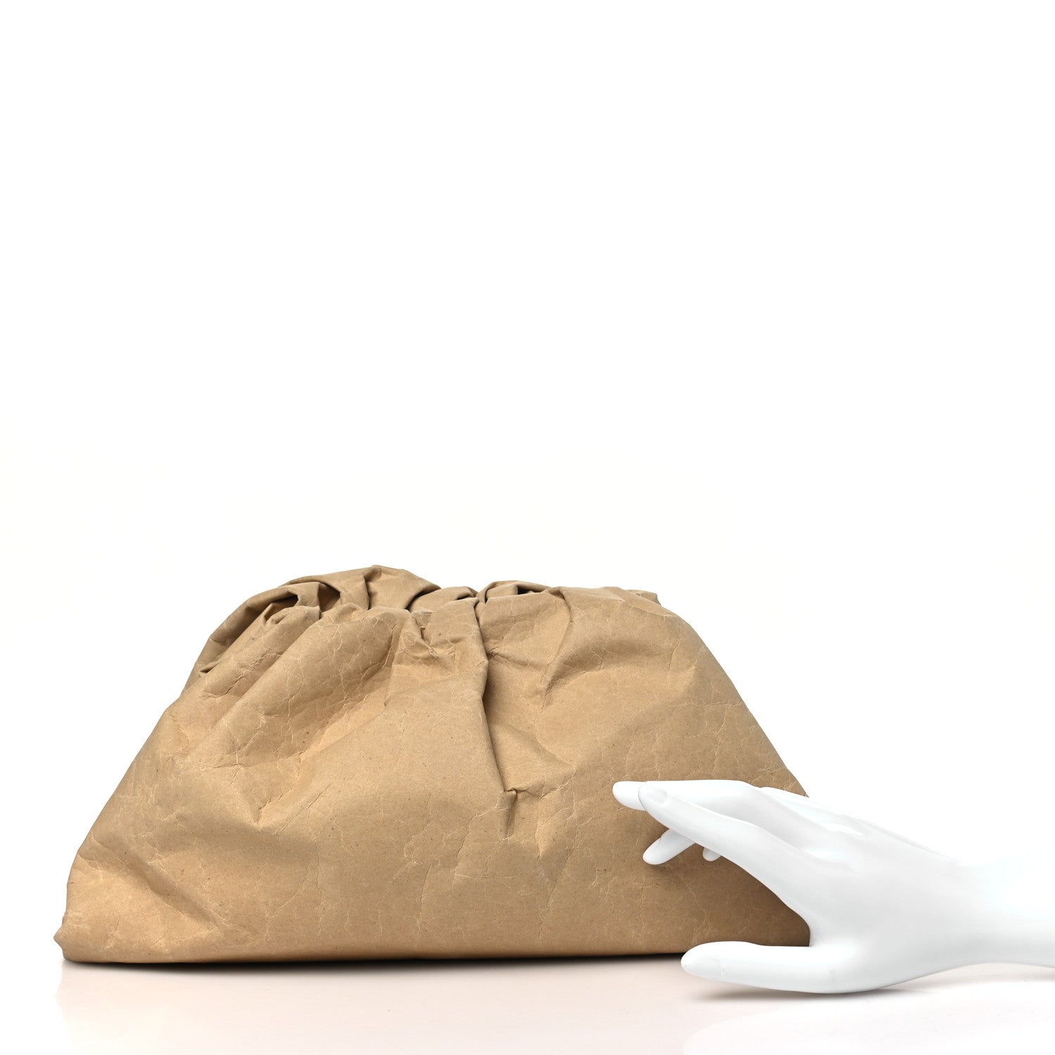 Bottega Veneta Carta The Pouch Oversized Clutch Kraft 1634285