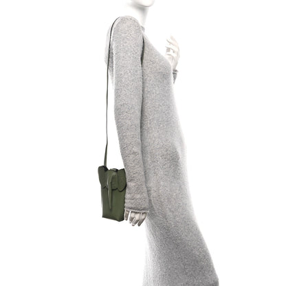 Loewe Calfskin Elephant Pouch Crossbody Bag Avocado 2 of 12