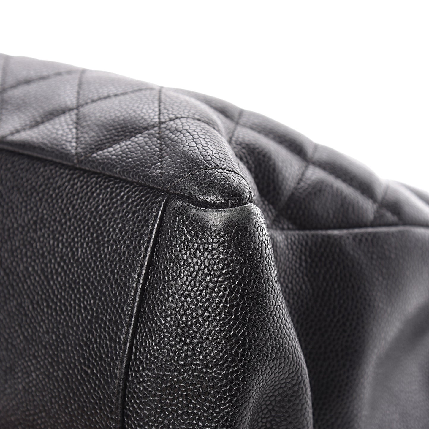Caviar Quilted Grand Shopping Tote GST Black