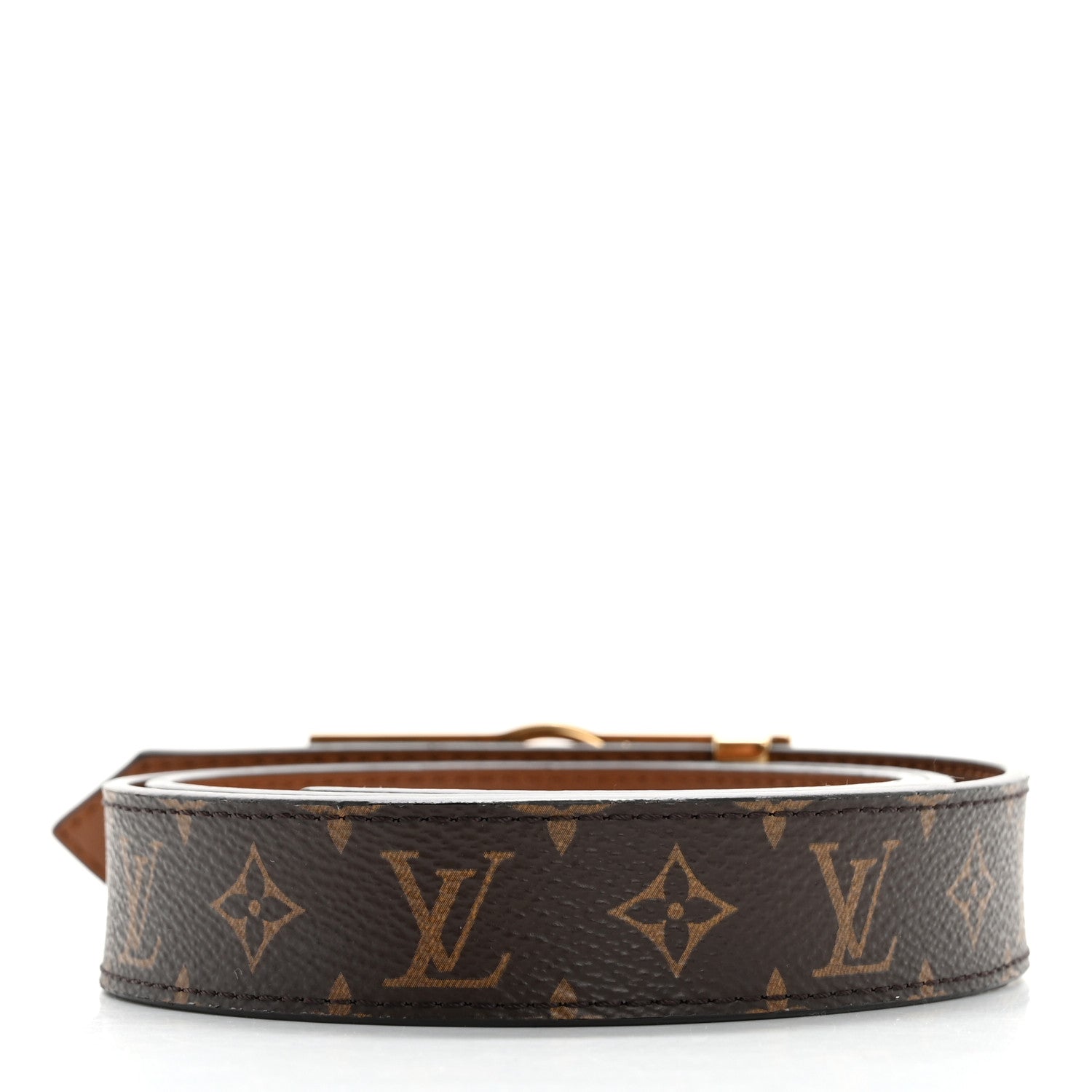 Louis Vuitton Monogram 25mm Dauphine Reversible Belt 80 32 Tan 3 of 9