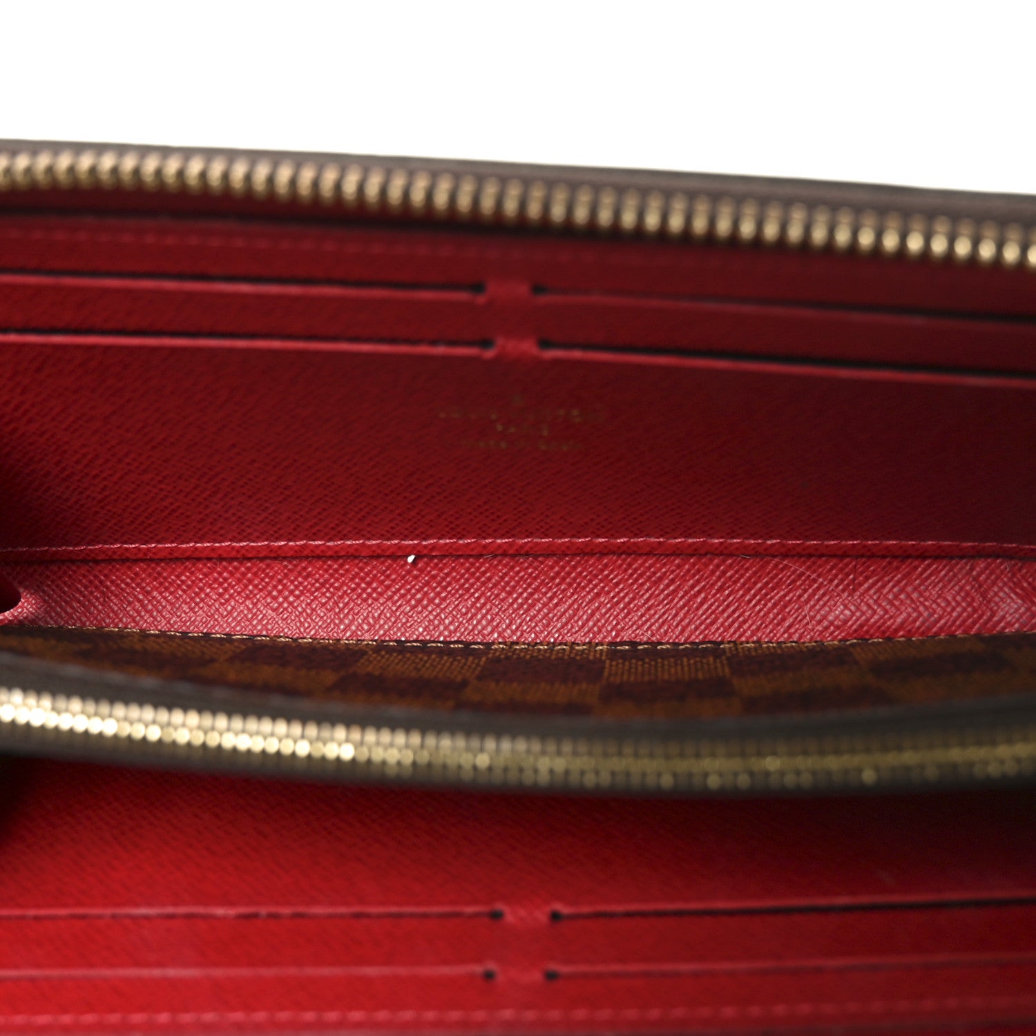 Louis Vuitton Damier Ebene Clemence Wallet Cherry 5 of 7