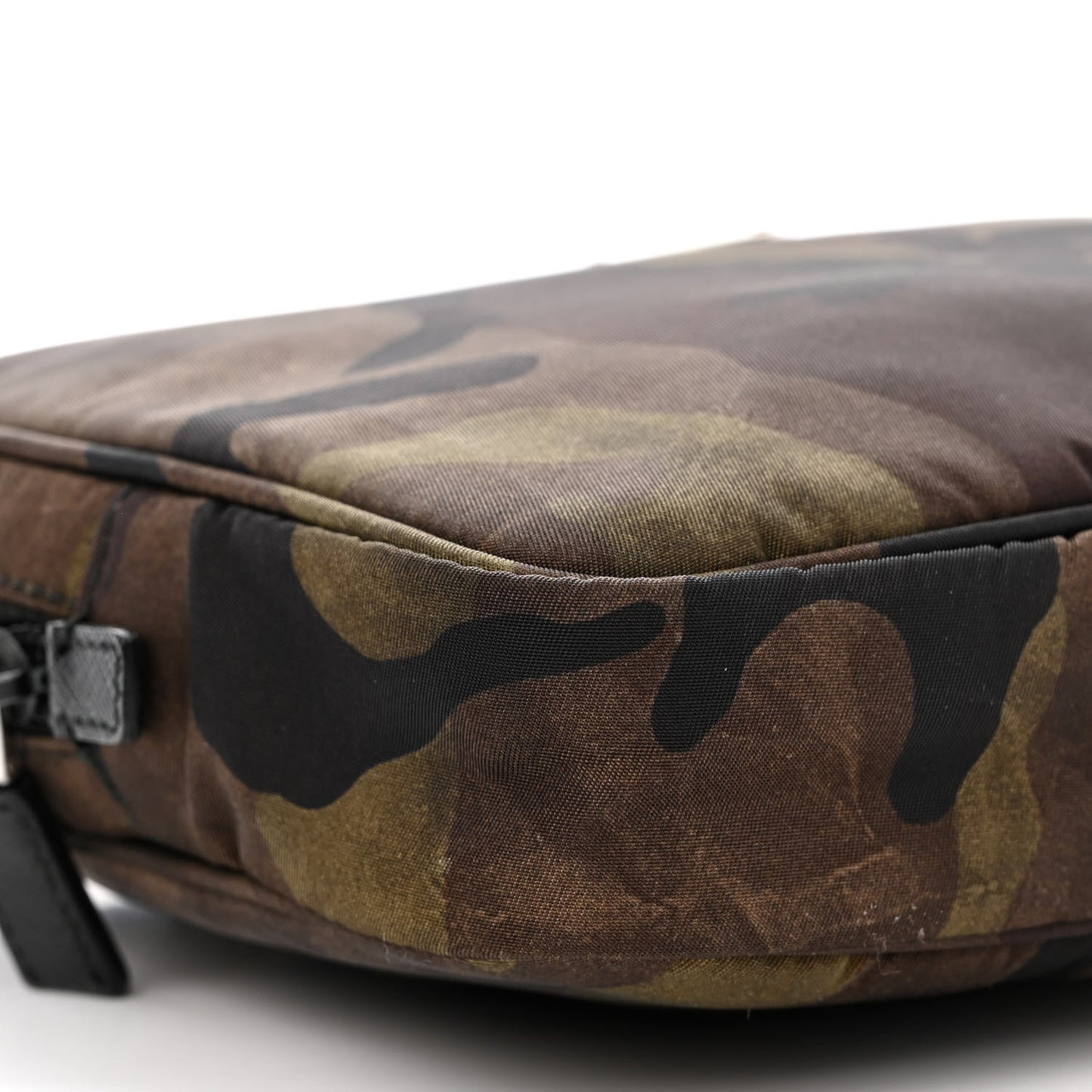 Nylon Camouflage Print Clutch Khaki