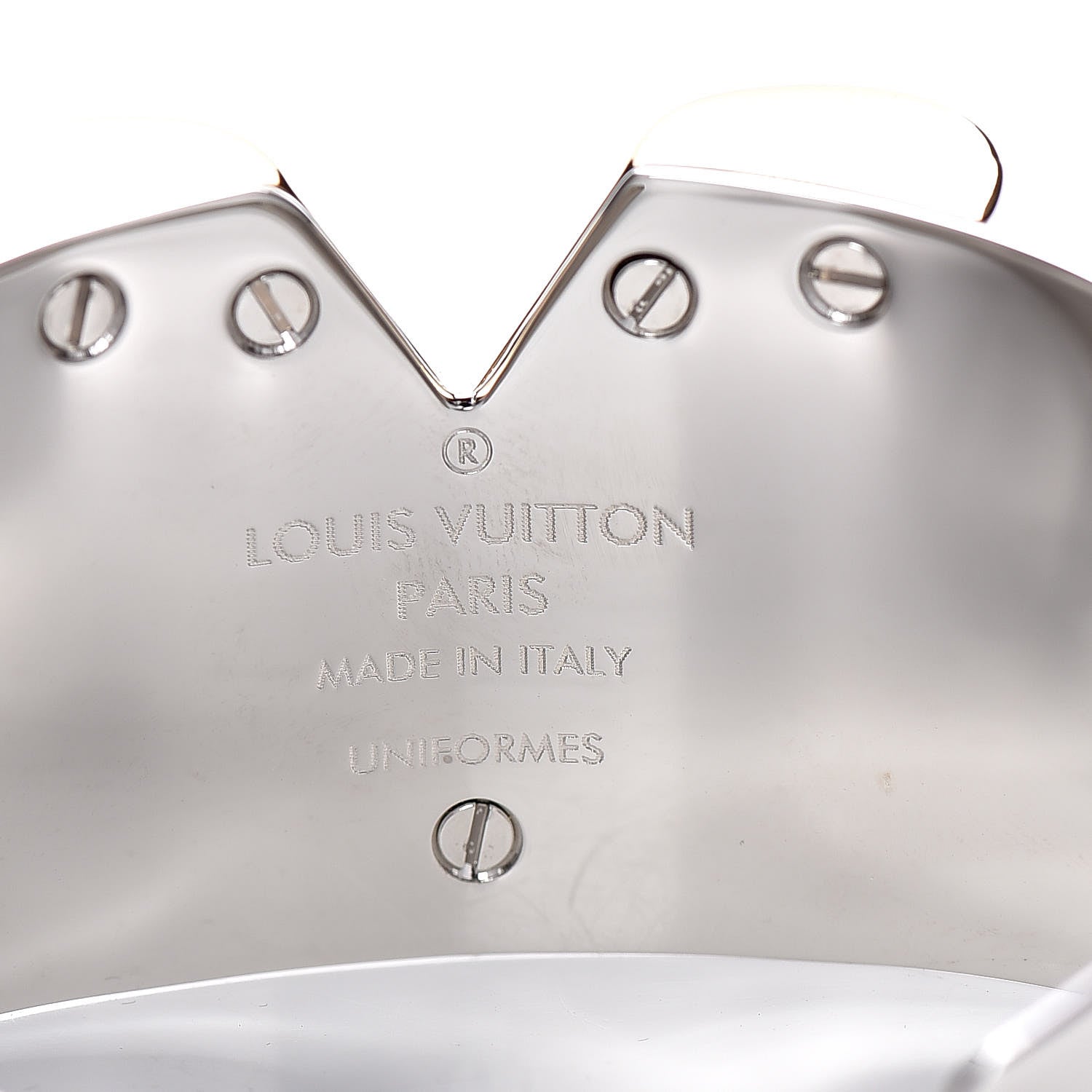 Louis Vuitton Metal Essential V Cuff Silver 4 of 4