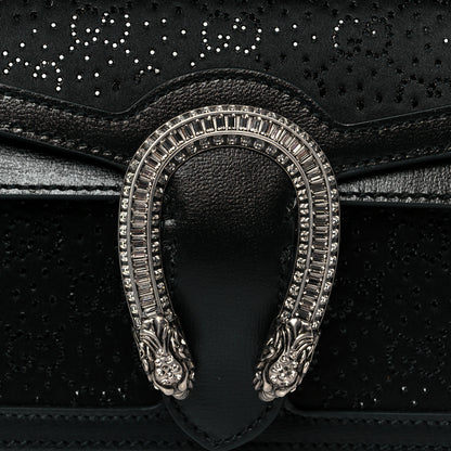 Gucci Satin Crystal GG Monogram Mini Dionysus Top Handle Bag Black 9 of 12