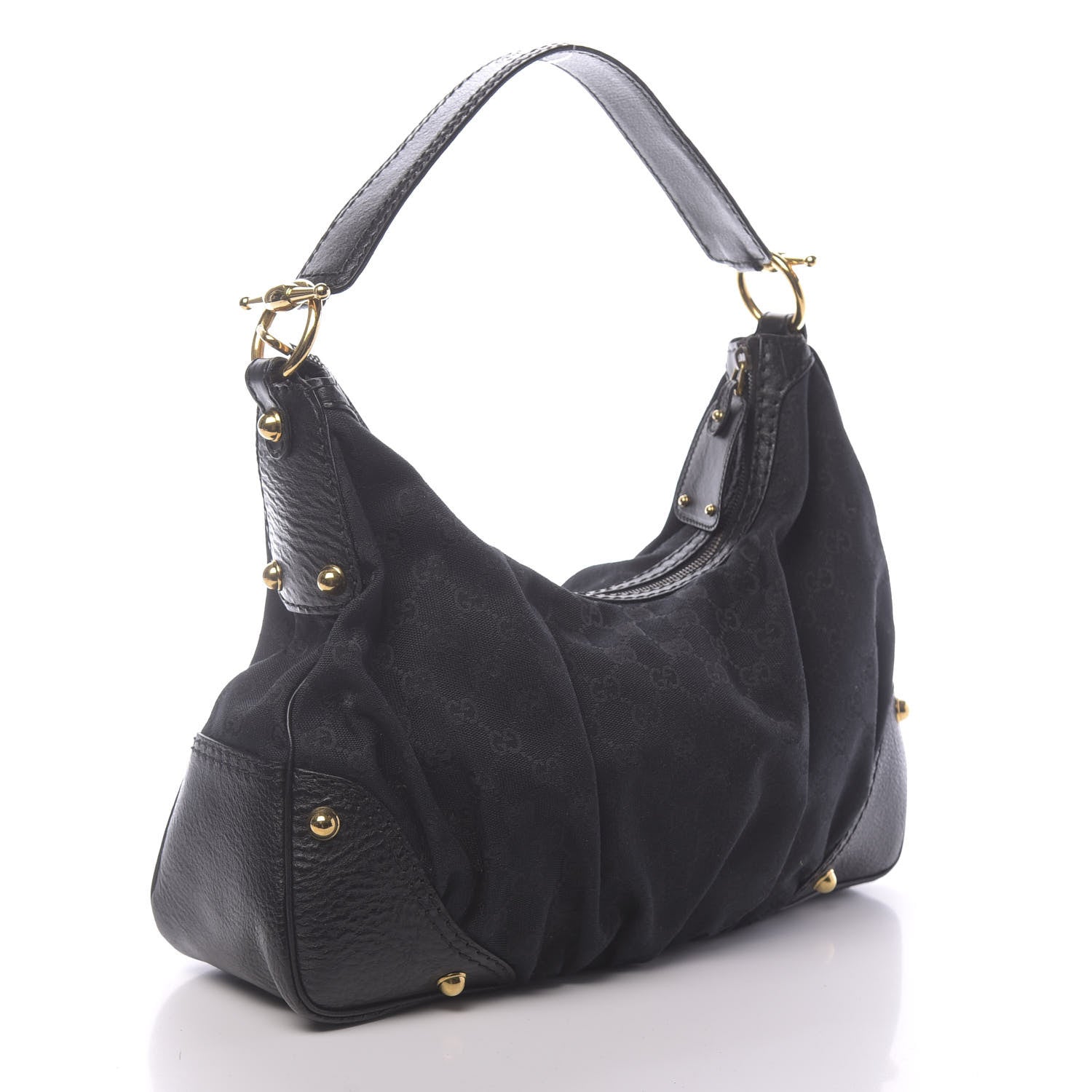 Gucci Monogram Medium Jockey Hobo 3 of 10