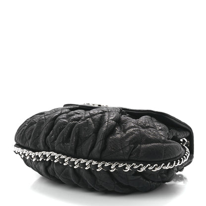 Chanel Washed Lambskin Quilted Medium Chain Around Messenger Black 10 of 12