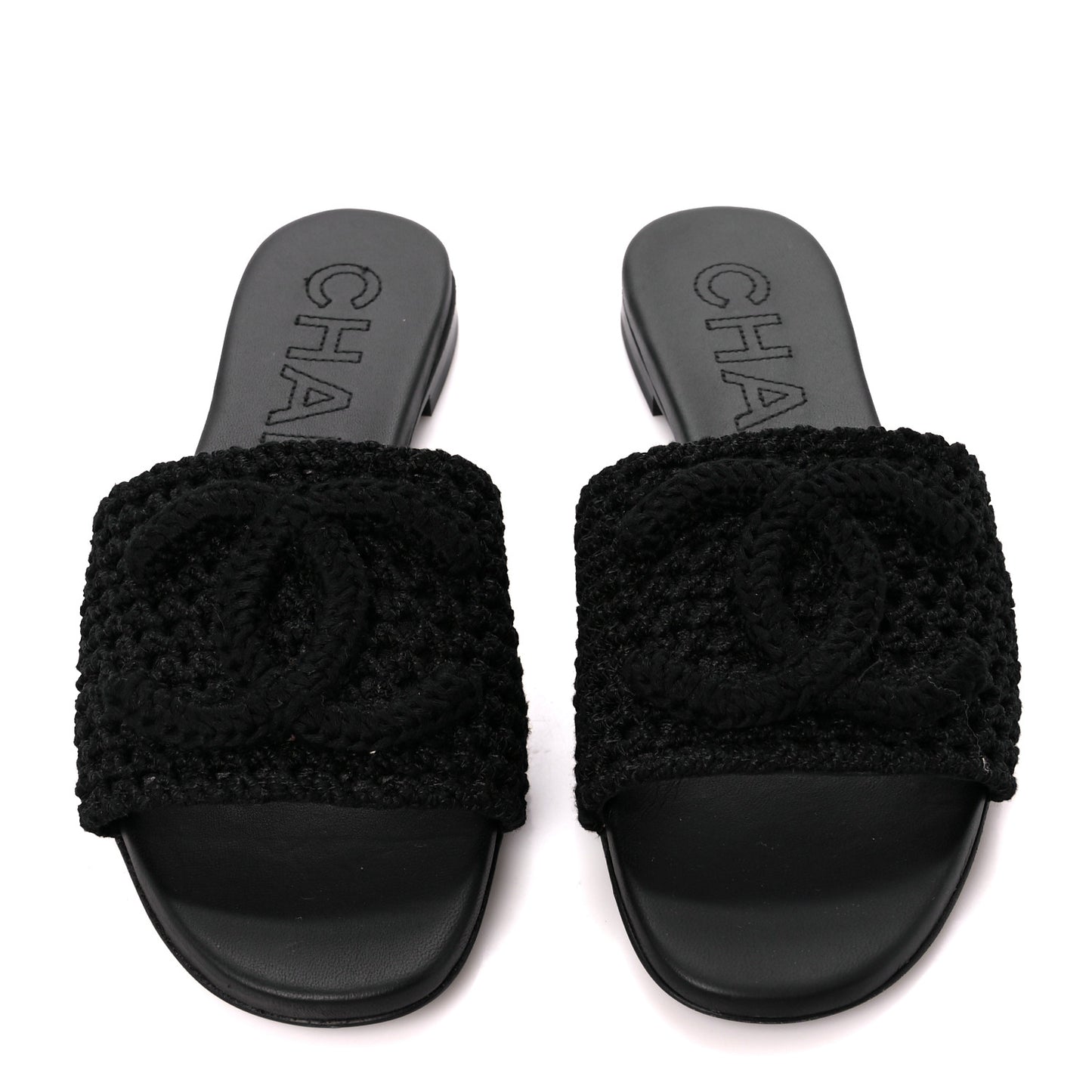 Crochet CC Mules Sandals 37 Black