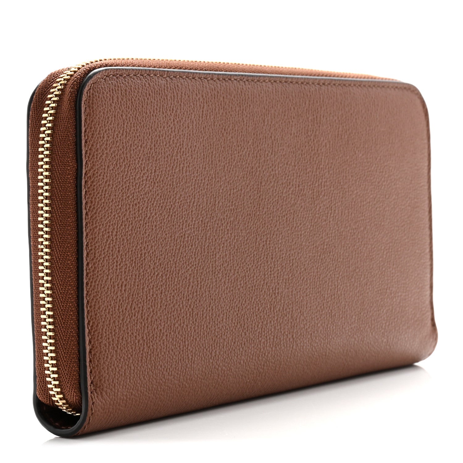 Burberry Grainy Calfskin Logo Zip Around Wallet Chestnut Brown 3 of 8
