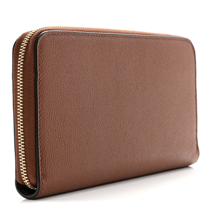 Burberry Grainy Calfskin Logo Zip Around Wallet Chestnut Brown 3 of 8