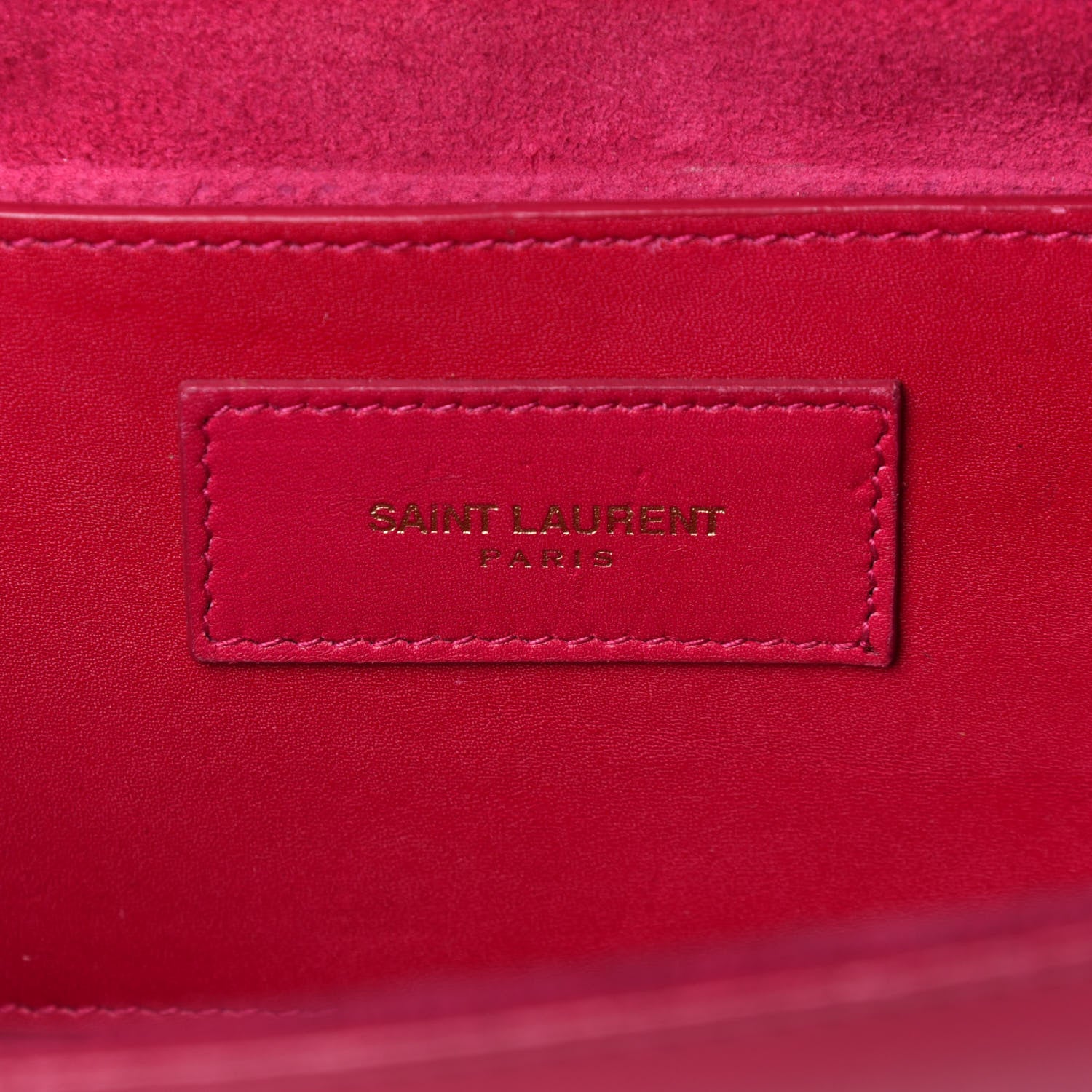 Saint Laurent Calfskin Classic Monogram Cassandre Clutch Fuchsia 6 of 12