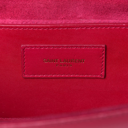 Saint Laurent Calfskin Classic Monogram Cassandre Clutch Fuchsia 6 of 12