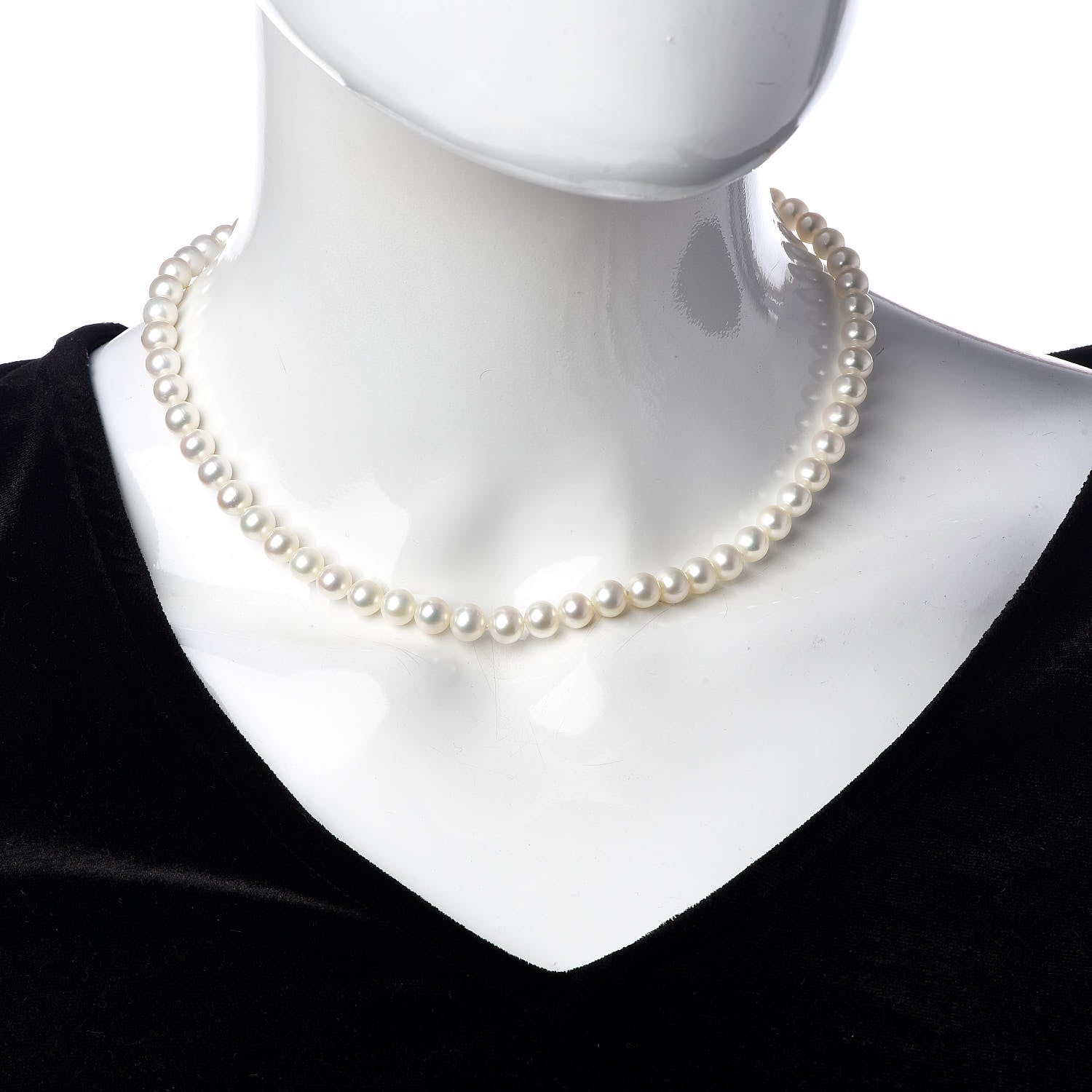 Tiffany Sterling Silver Freshwater Pearl 6-7mm Ziegfeld Necklace 2 of 4