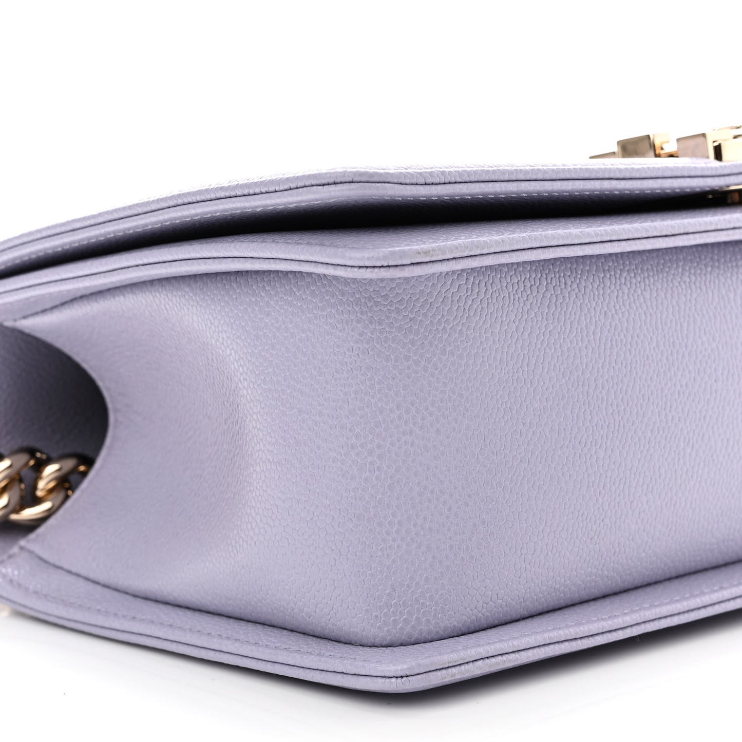 Caviar Quilted Medium Boy Flap Light Purple