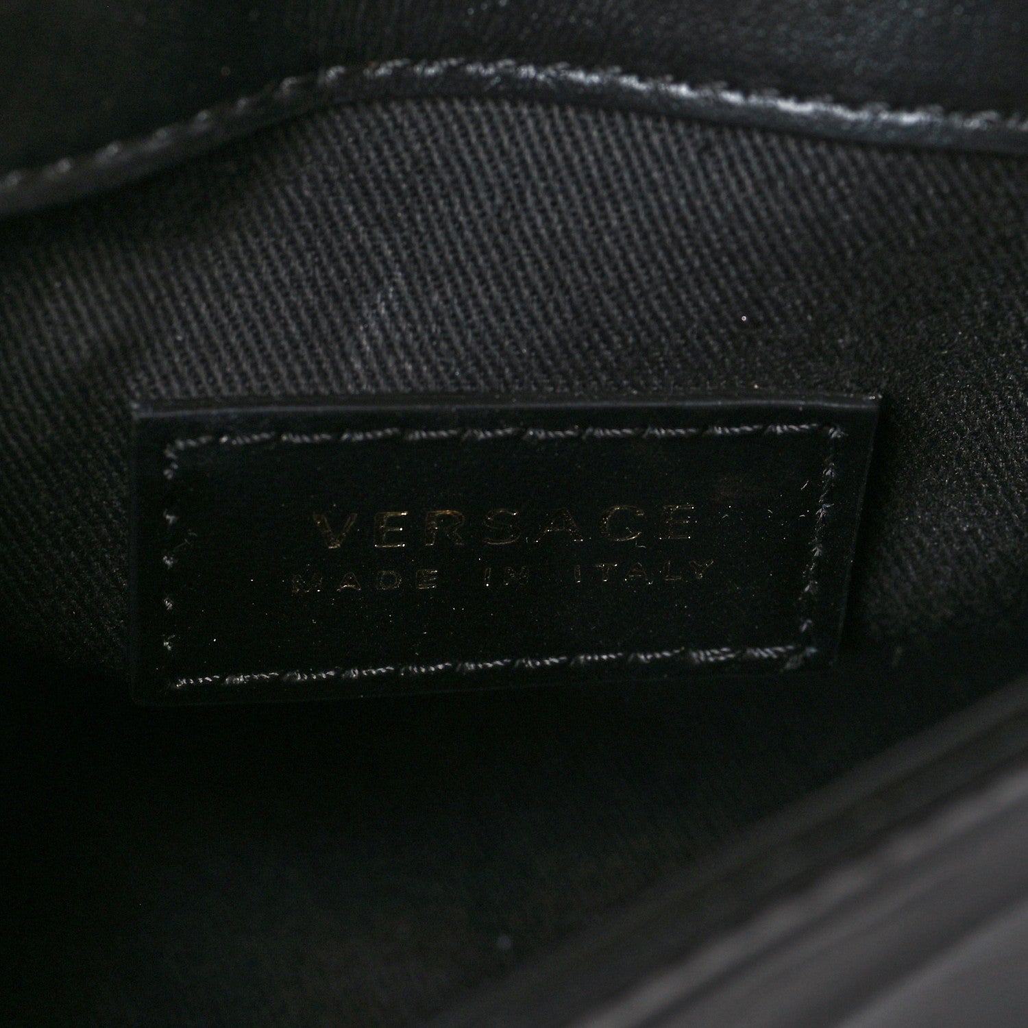 Versace Vernice Barocco Virtus Top Handle Bag Black 5 of 7