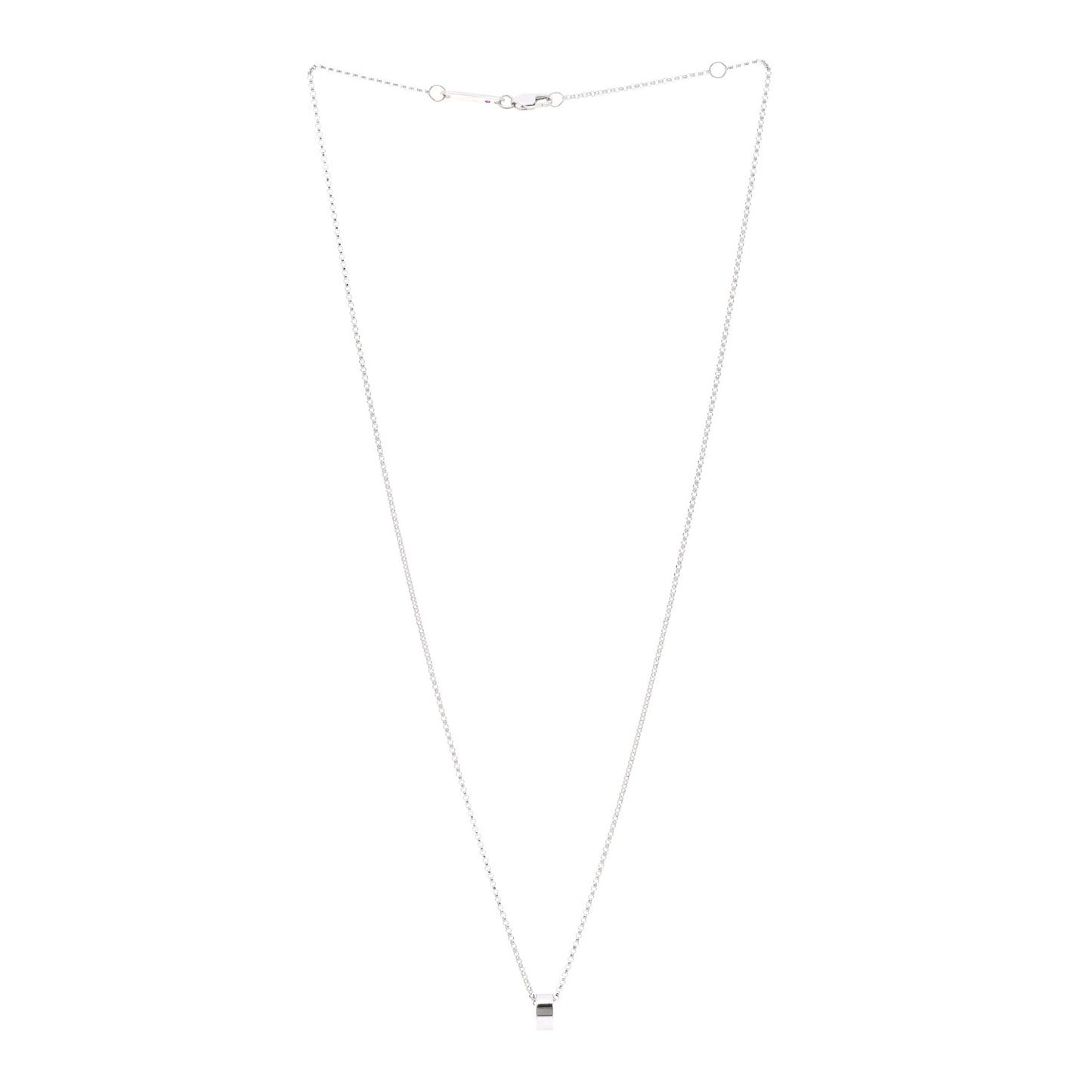 18K White Gold Symphony Golden Gate Rondel Pendant Necklace