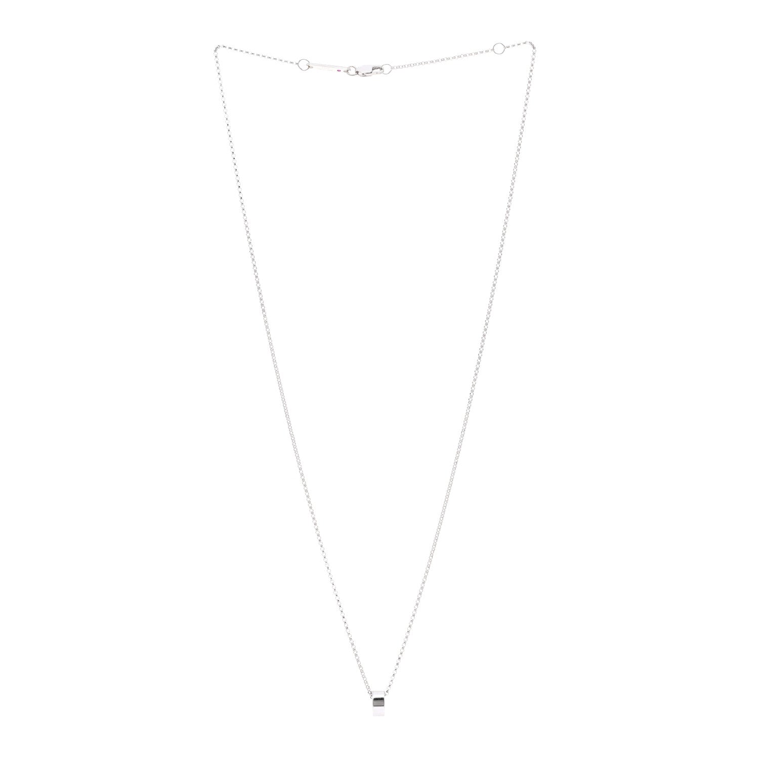 Roberto Coin 18K White Gold Symphony Golden Gate Rondel Pendant Necklace 3 of 4