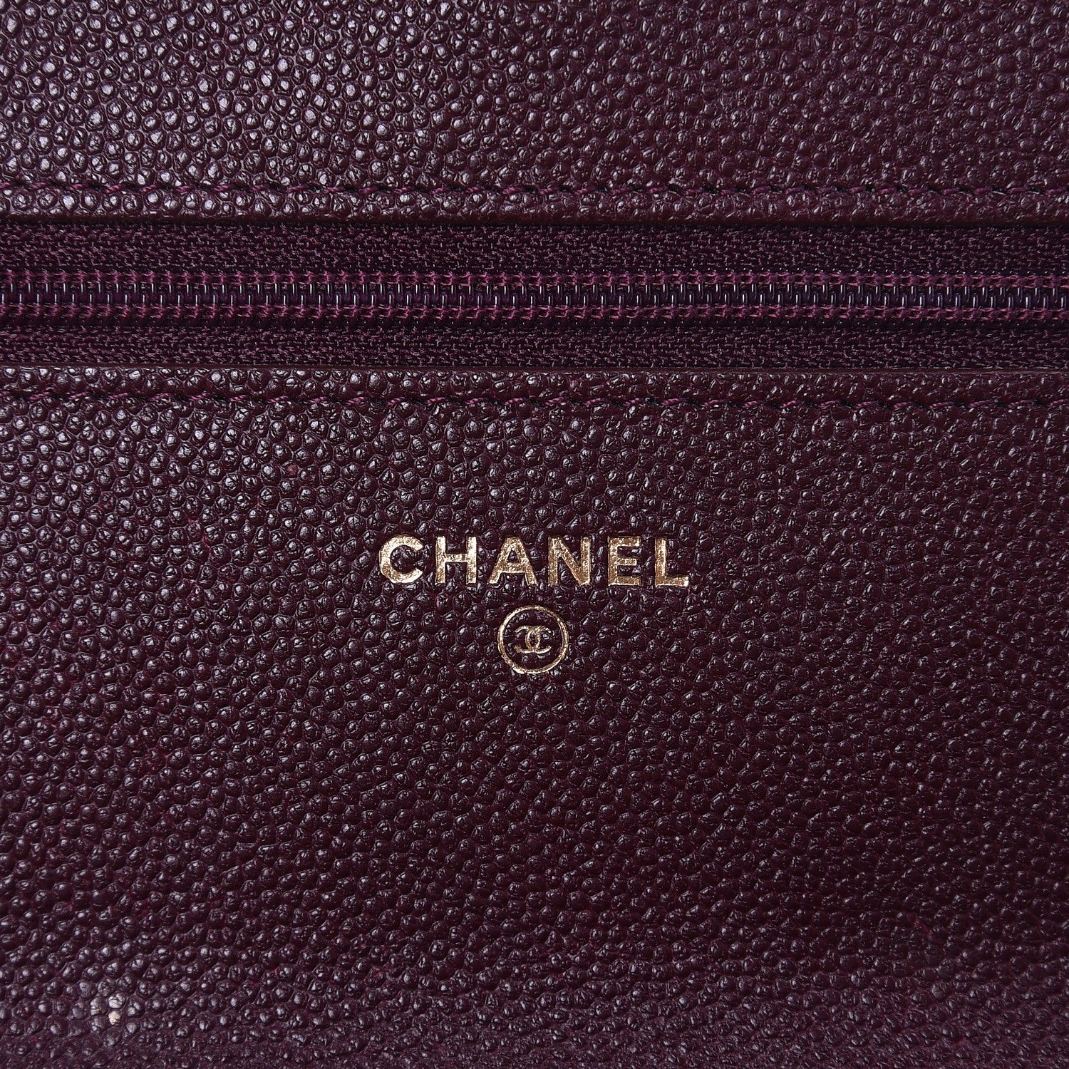 Chanel Caviar Quilted Boy Wallet On Chain WOC Dark Purple 6 of 10