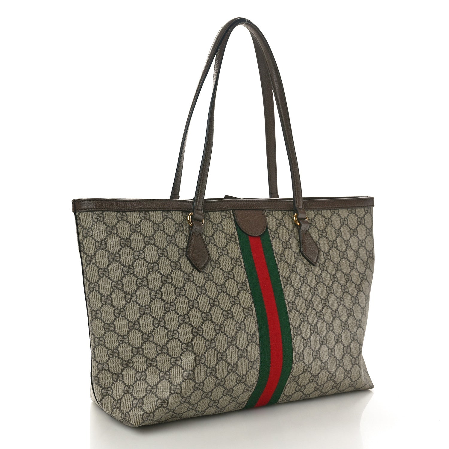 Gucci GG Supreme Monogram Medium Ophidia Shopping Tote Brown 3 of 10