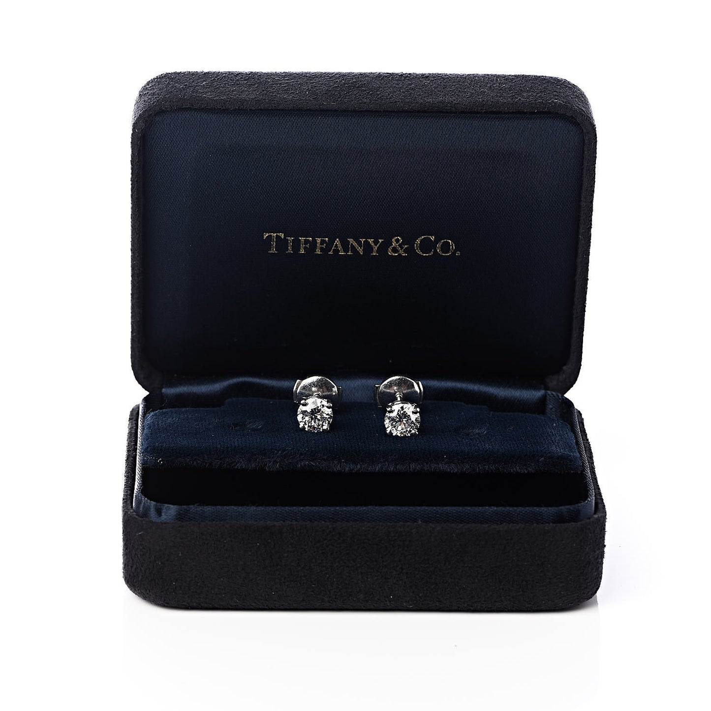 Platinum Diamond 1.51ctw Solitaire Earrings