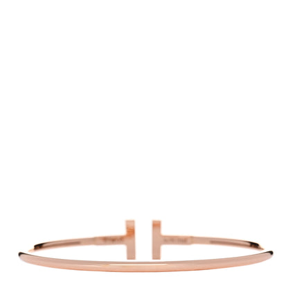 Tiffany 18K Rose Gold Mother of Pearl T Wire Bracelet 2 of 3
