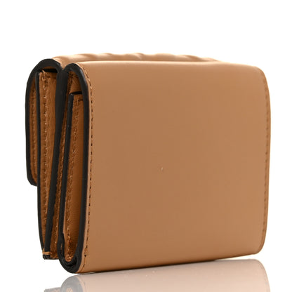Fendi Nappa Matisse FF Diagonal Embossed Micro Tri-Fold Wallet Miele Scuro 3 of 10