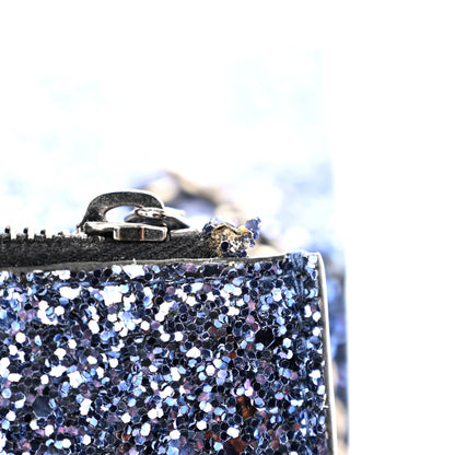 Saint Laurent Metallic Glitter Classic Monogram Kate Tassel Chain Wallet North Sea 14 of 14