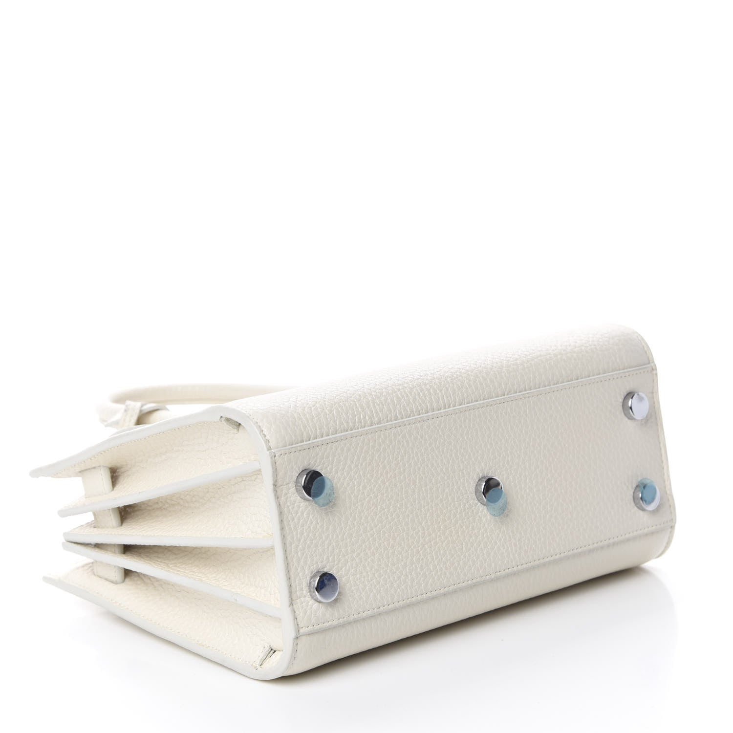 Saint Laurent Grained Calfskin Nano Sac de Jour Dove White 4 of 9