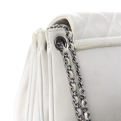 Chanel Lambskin Quilted Accordion Mademoiselle Flap White 11 of 17