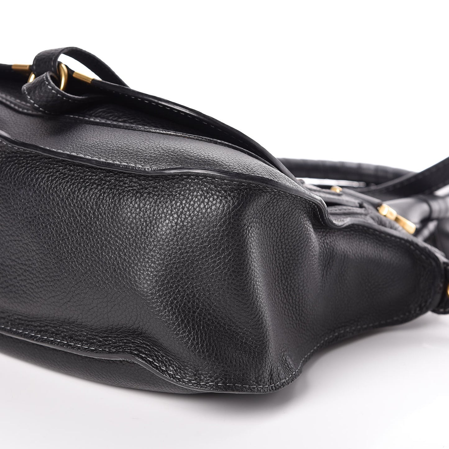 Calfskin Medium Marcie Satchel Black