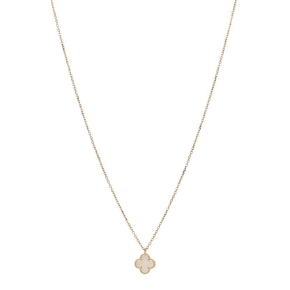 Van Cleef & Arpels VAN CLEEF & ARPELS 18K Yellow Gold Mother of Pearl Sweet Alhambra Pendant Necklace 1 of 5