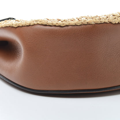 Chloe Calfskin Raffia Drew Chain Shoulder Bag Caramel 9 of 11