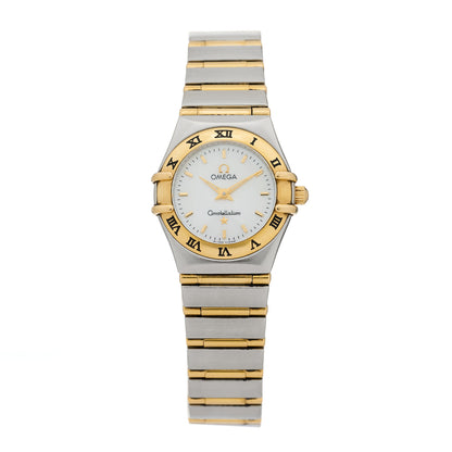 Omega Stainless Steel 18K Yellow Gold 22mm Constellation Quartz Watch White 1262.30.00 1 of 4