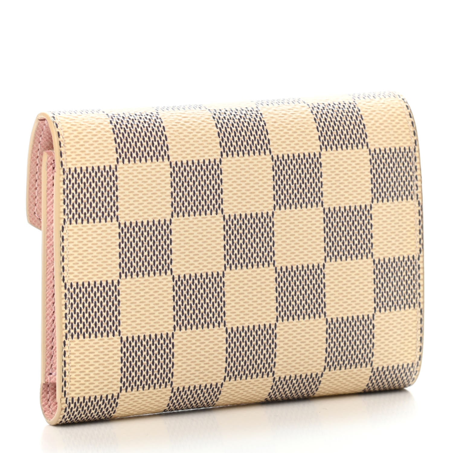 Louis Vuitton Damier Azur Victorine Wallet Rose Ballerine 2 of 4