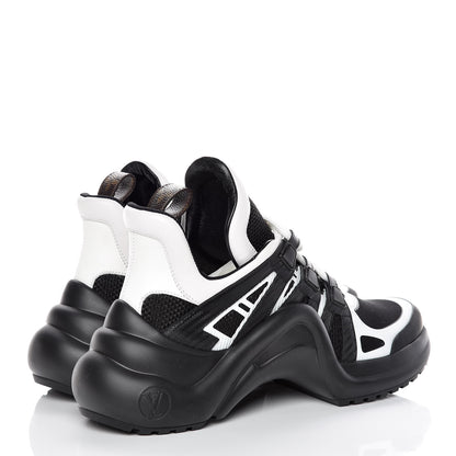 Louis Vuitton Calfskin Technical Nylon LV Archlight Sneakers 39 Black White 4 of 8