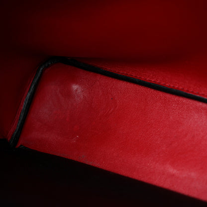 Prada Saffiano Cuir Medium Double Bag Black Fuoco 13 of 15