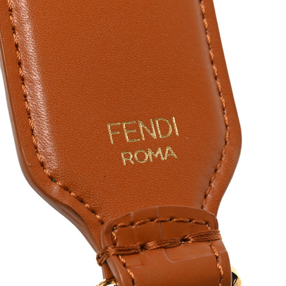 Fendi Calfskin FF 1974 Embossed Strap You Brandy 3 of 4