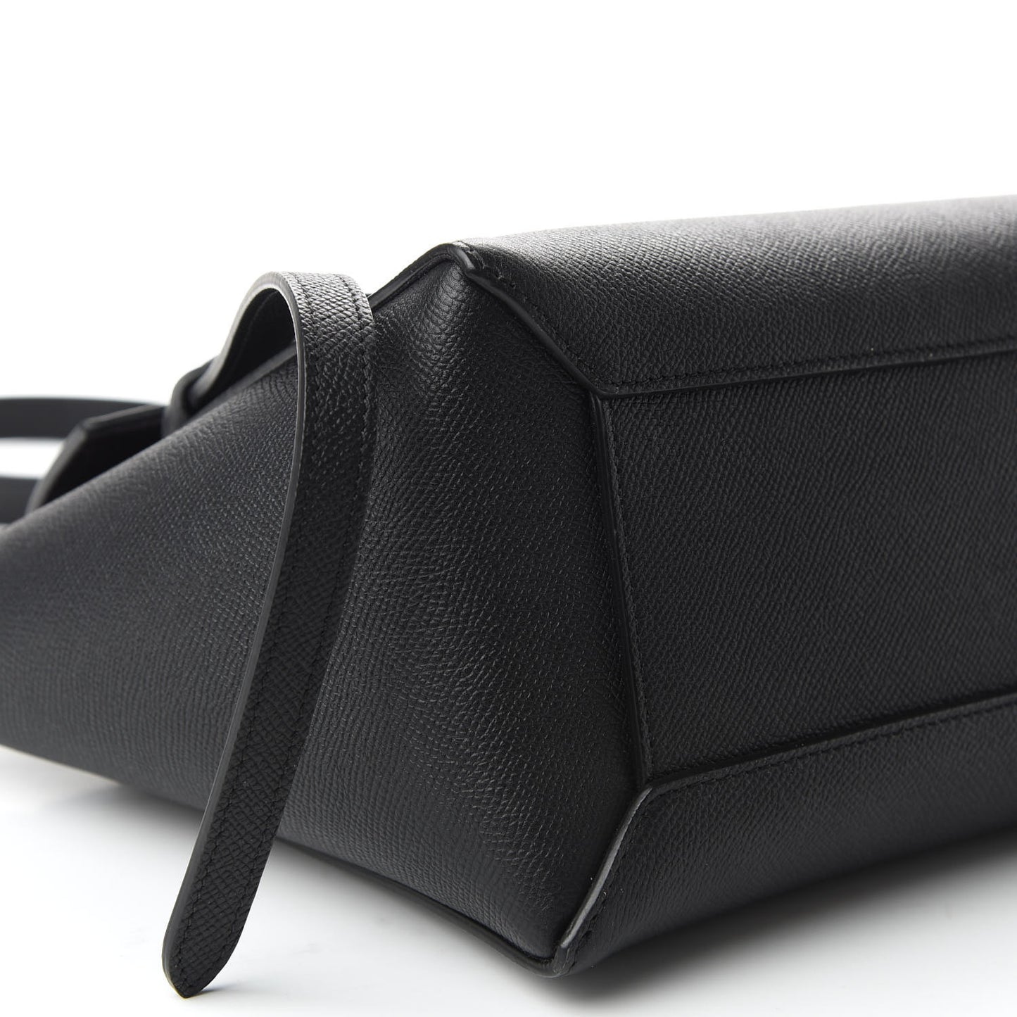 Grained Calfskin Micro Belt Bag Black