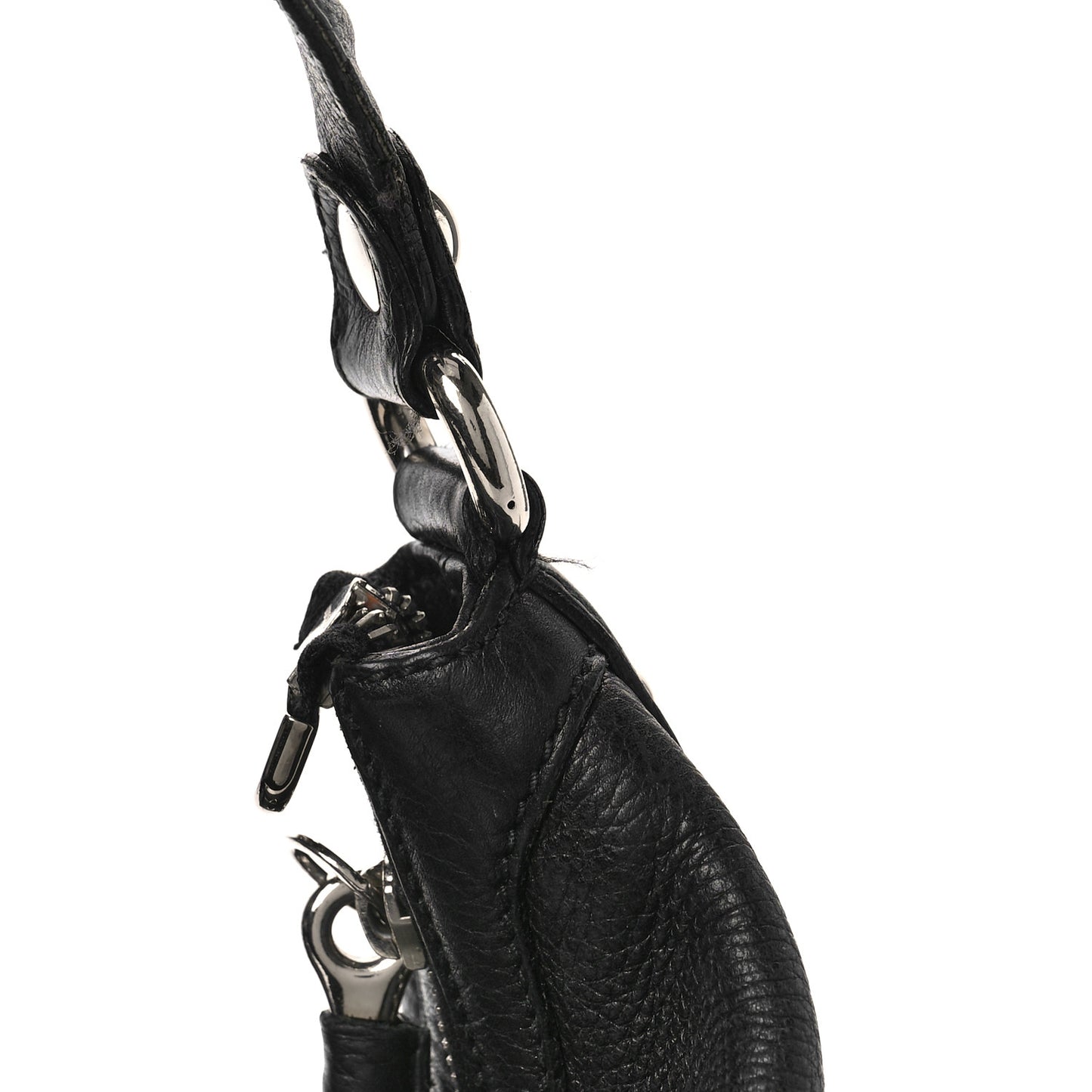 Calfskin Icon Bit Medium Hobo Black