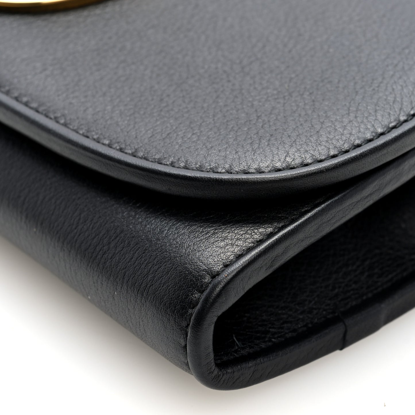Roxy Calfskin Blondie Continental Chain Wallet Black