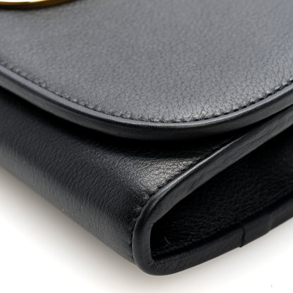 Gucci Roxy Calfskin Blondie Continental Chain Wallet Black 9 of 9