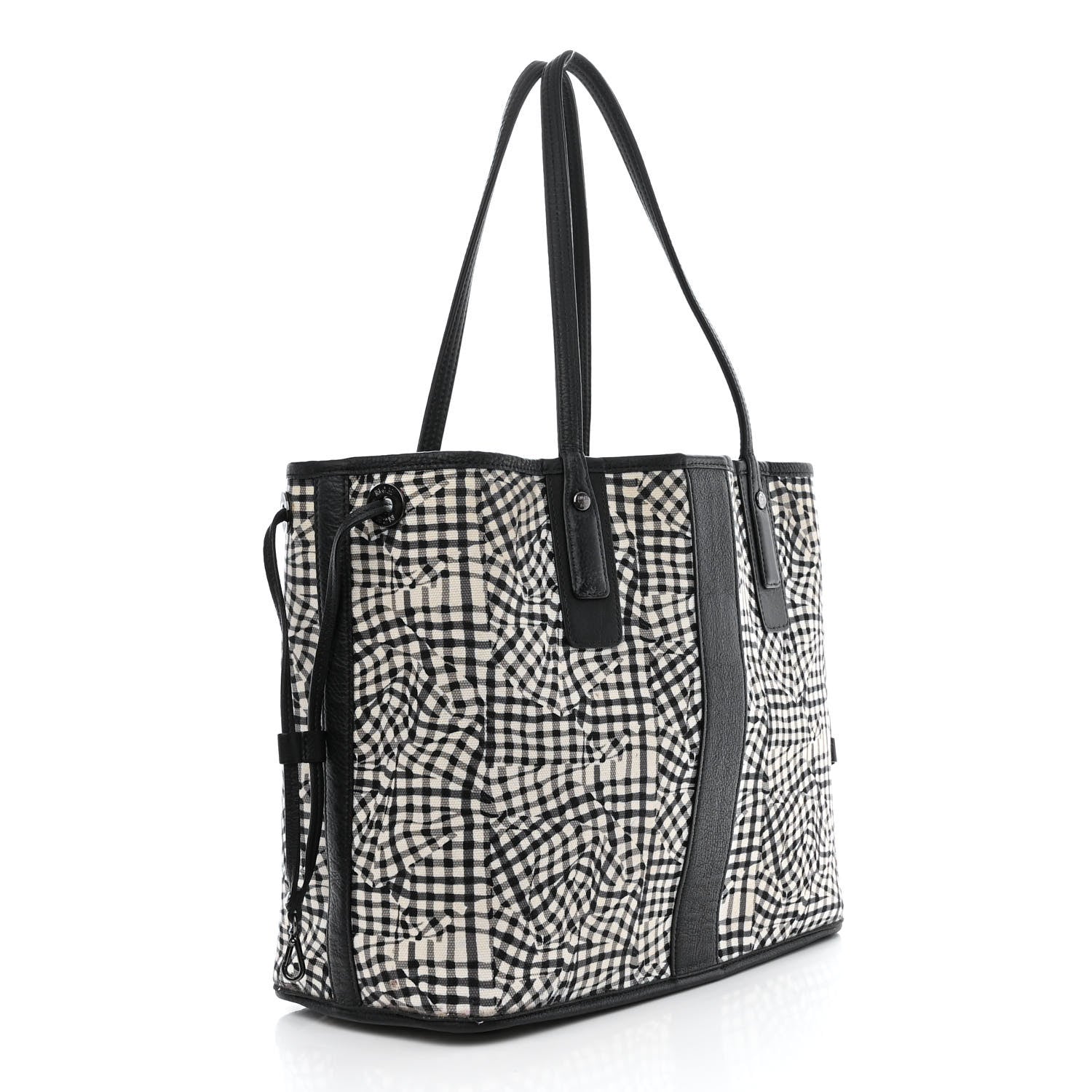 MCM Grained Calfskin Visetos Medium Liz Reversible Shopper Tote Black 11 of 17