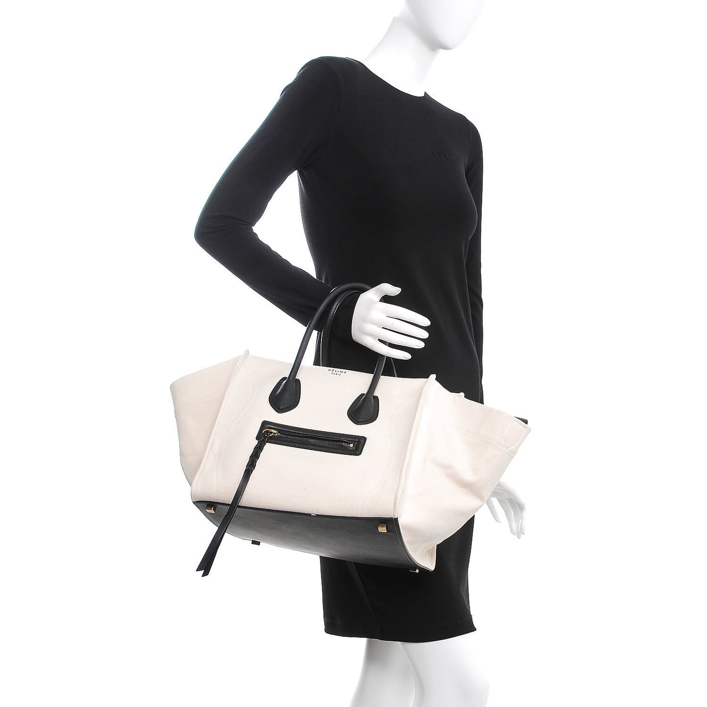 Cotton Canvas Medium Phantom Luggage White
