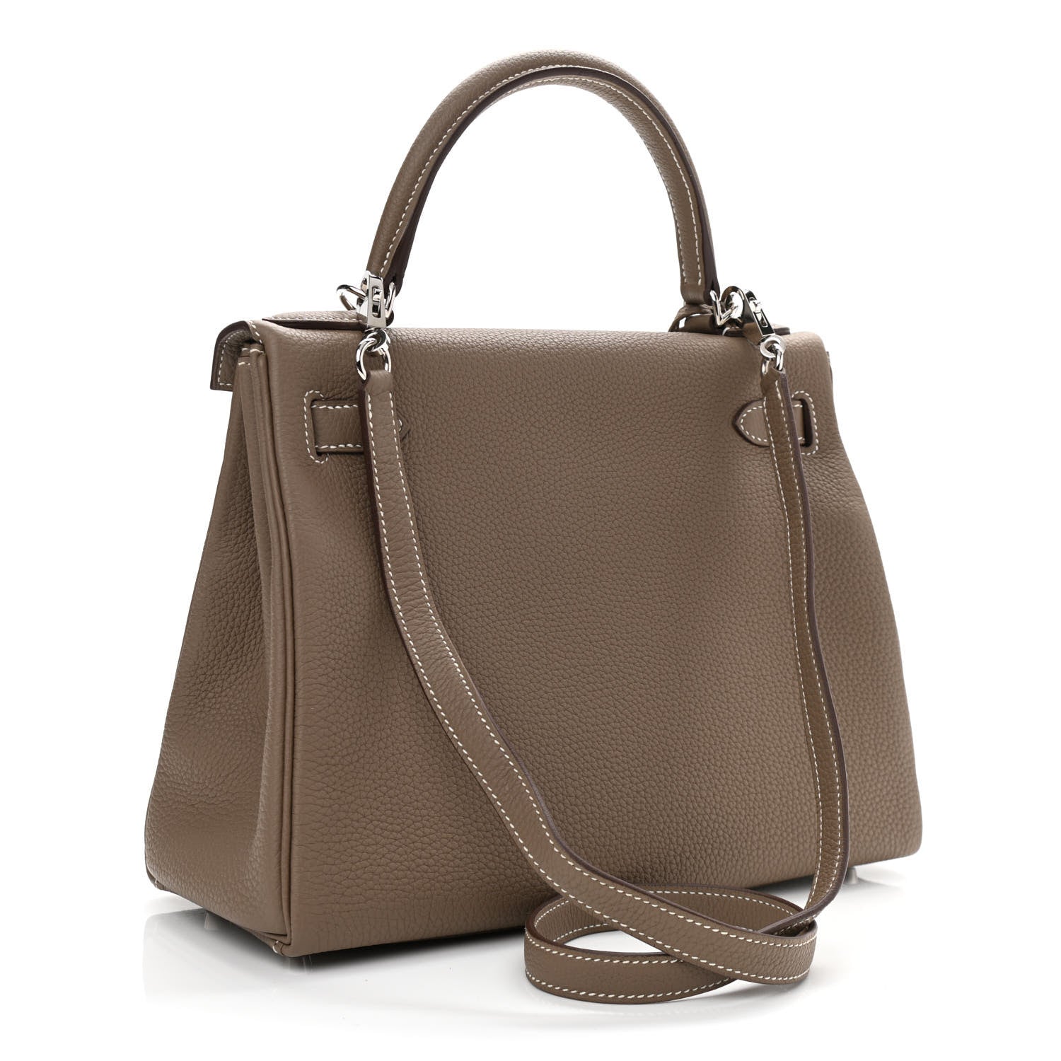 Hermes Togo Kelly Retourne 28 Etoupe 3 of 10