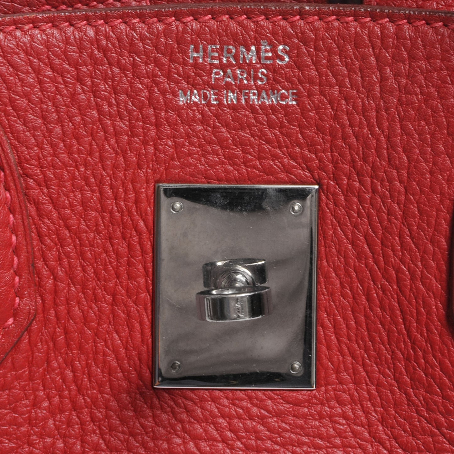 Taurillon Clemence Birkin 30 Rouge