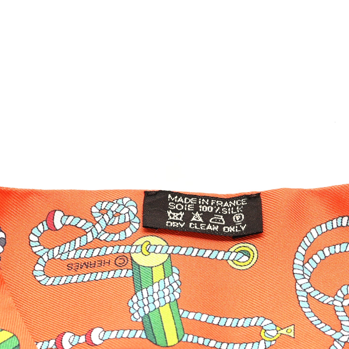 Silk Cordages Twilly Scarf Orange