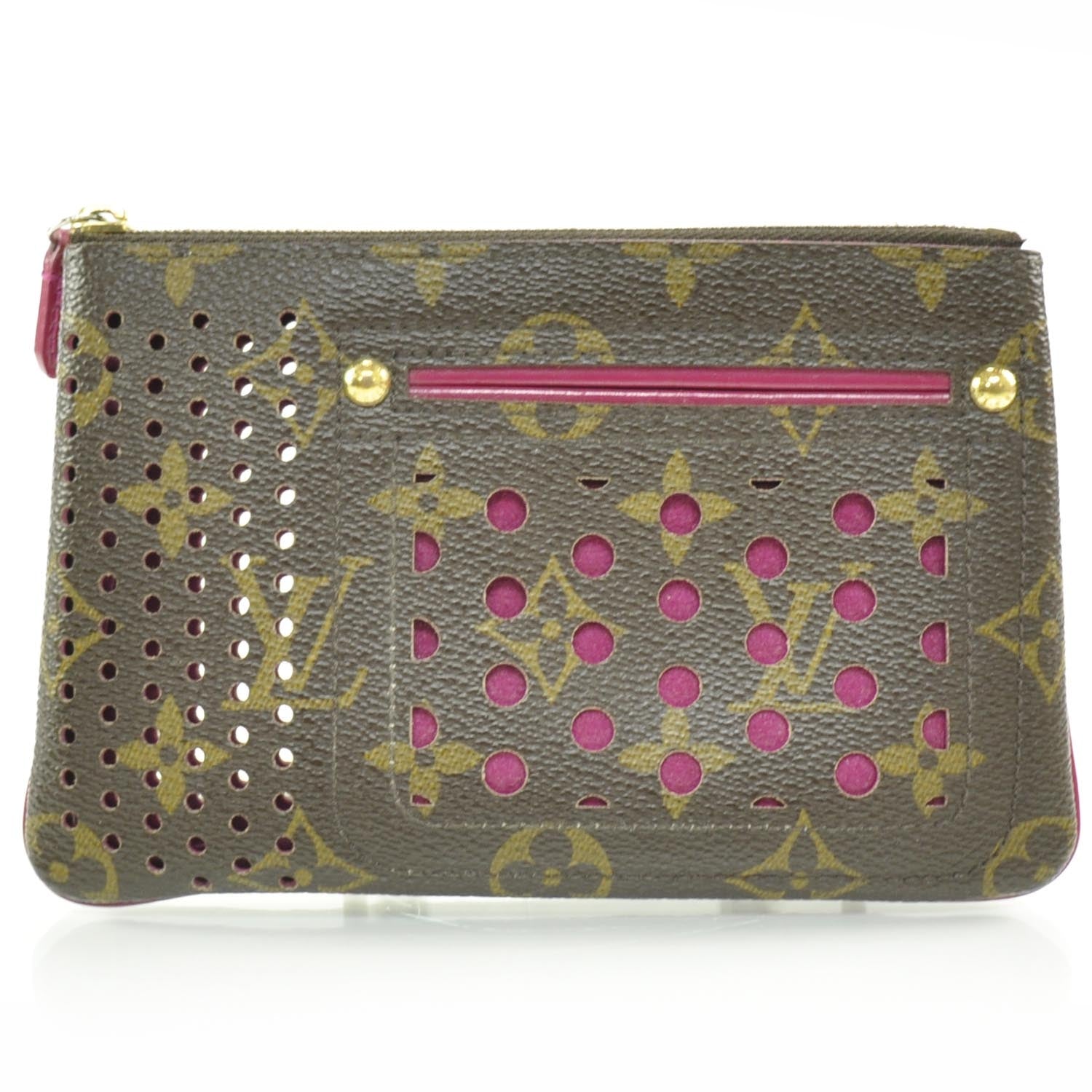 Louis Vuitton Monogram Perforated Pochette Plat Fuchsia 1 of 8