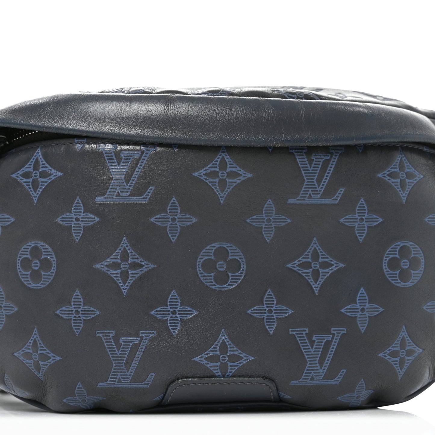 Calfskin Monogram Shadow Discovery Bumbag PM Navy Blue
